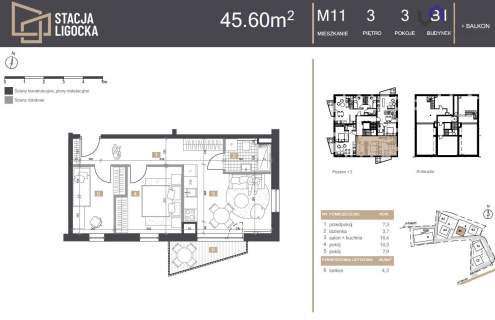 NOWE MIESZKANIA. 3 POKOJE BALKON 