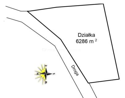 Działka rolna z naturalnym zbiornikiem wodnym.
