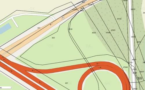 Działka inwestycyjna 0,59 ha przy A4   węzeł Łany