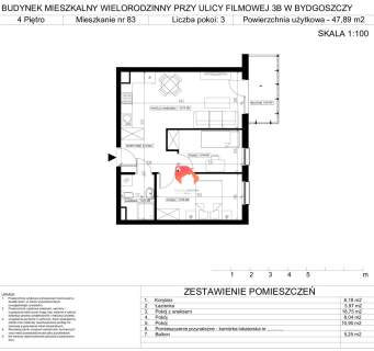 DEWELOPERSKIE 3 POKOJE 47,89m2 BEZ PCC