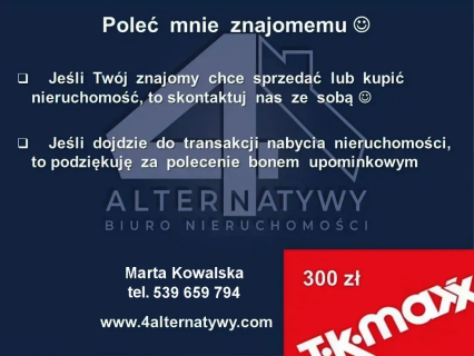 Teligi - 3 pokoje z loggią, 54,6 m2, parter