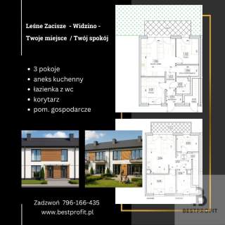 Mieszkanie 3 pokojowe z ogrodem /Widzino/Słupsk