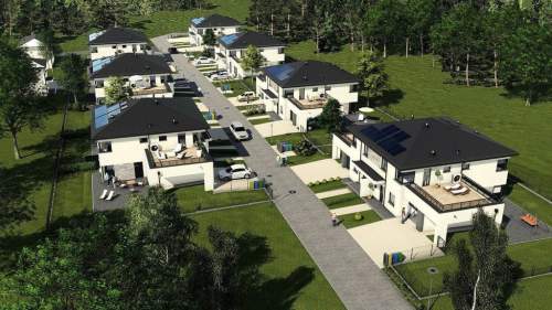 Nowe domy bliźniacze   surowy stan, Krasne