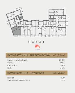 NOWE 2 POK. 41,56M2 WZGÓRZE WOLNOŚCI BEZ PROWIZJI