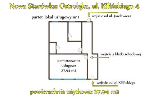 Nowa Starówka lokal usługowy na parterze