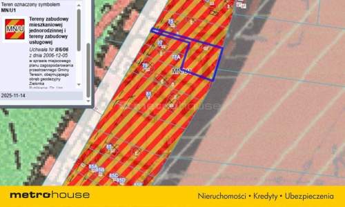 Działka 1200m2 w Teresinie- media