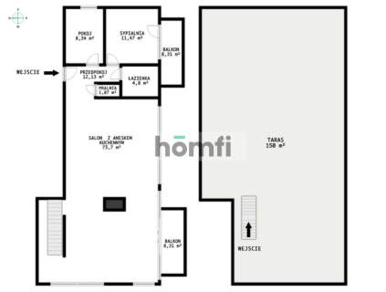 Luksusowy apartament z wyjątkowym tarasem 150 m 