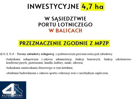 Ostatnie w okolicy Balic inwestycyjne 4,7 ha