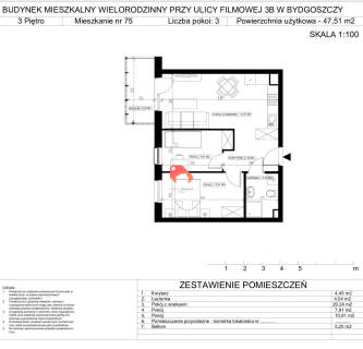 DEWELOPERSKIE 3 POKOJE 47,51m2 BEZ PCC