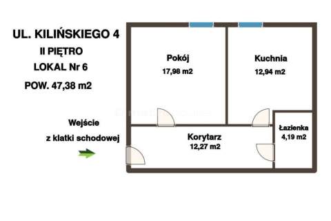 Mieszkanie 47,38 m na 2piętrze - Nowa Starówka