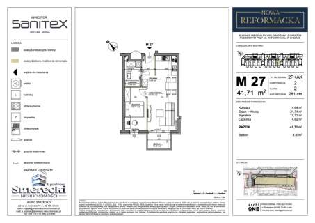 Nowa Reformacka mieszkanie 2-pok. M22 M27