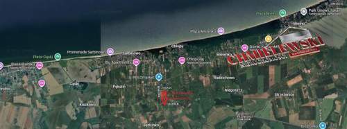 Działka blisko plaży w Sarbinowie nad morzem.