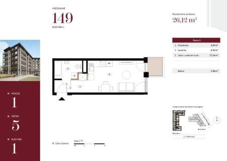 Nowe mieszkanie CENTRUM 26,12 m2