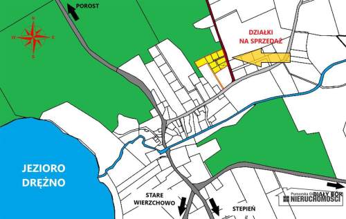 Duża działka w otoczeniu lasu. Drężno.