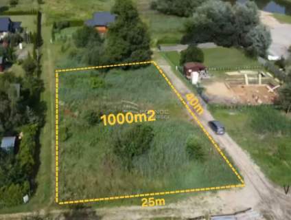 Działka bezpośrednio nad jeziorem Krasne