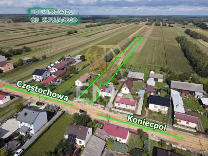 Stary Koniecpol   działka przy głównej ulicy 