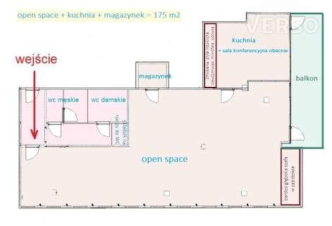 175 mkw., Open space, meble, wysoki standard