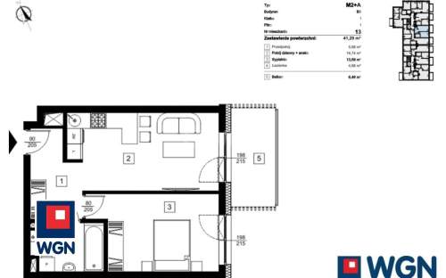Mieszkanie na sprzedaż, 41,29 m2, Lublin
