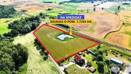 Działka 1,72 ha MPZP Sitno staw przy lesie