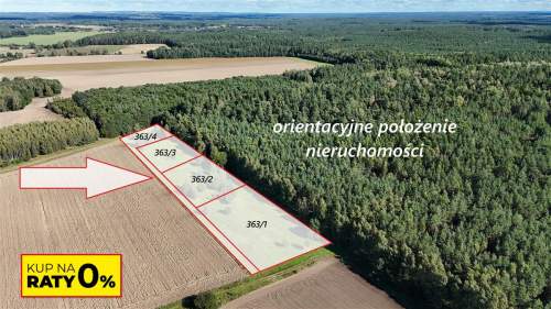 Dargikowo - działka pod lasem - 45 km od morza - n