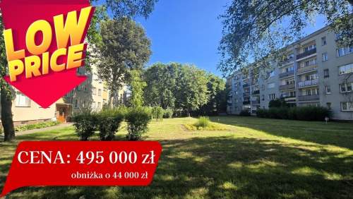 2 pokoje, balkon, parter-obok Hanza, po remoncie