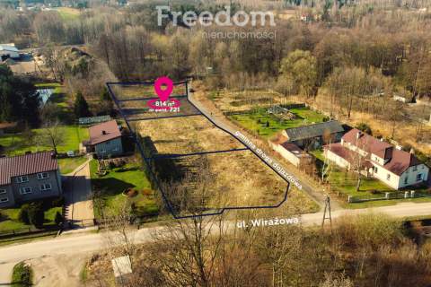 Działka budowlana z warunkami zabudowy 814 m 