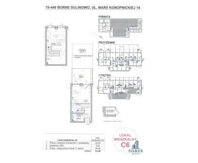 Mieszkanie na sprzedaż, 51,59 m2, Borne Sulinowo