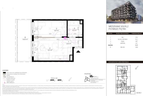 NOWE MIESZKANIE 2 POKOJOWE 31,70 m2