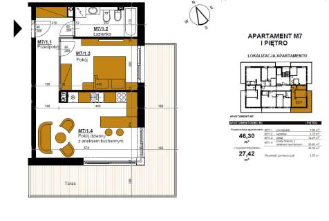 Apartament 46,30 m2