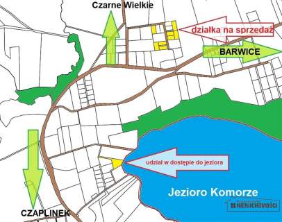 DZIAŁKA W OKOLICY JEZIORA KOMORZE.