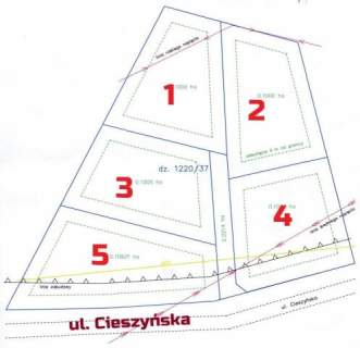 Działka budowlana w Goleszowie 10ar.