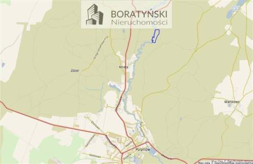 Działka z linią brzegową rzeki Grabowa