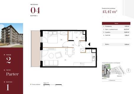 Nowe mieszkanie CENTRUM 43,42 m2