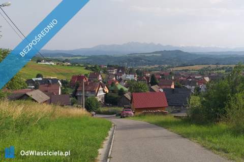 Działka budowlana z panoramicznym widokiem na okolicę i Tatry.