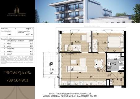 Mieszkanie na sprzedaż, 45 m2, Bydgoszcz