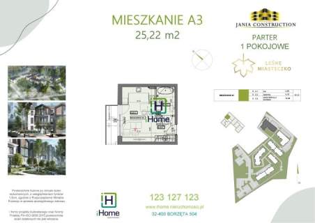 1-pok. mieszkanie w Osieczanach koło Myślenic