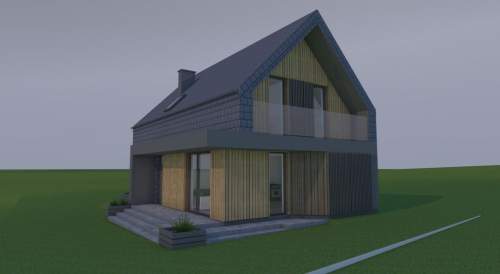 Mały domek, z projektem rozbudowy