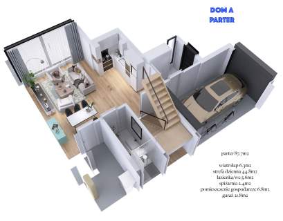 Nowoczesny dom w Ładach koło Raszyna, 171m2 4 pokoje, garaż