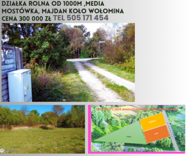 Działka 9400m usługi składowanie Czarna Rżyska Wołomin S8