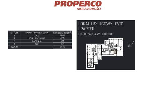 Lokal, 27,48m2, parter, Jędrzejów