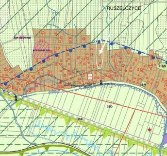 Ruszelczyce, Krzywcza działka budowlana 19 ara