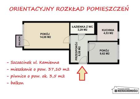 2 pokoje z balkonem idealne pod inwestycję