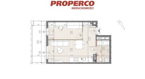 Mieszkanie 2 pok., 37,50m2, 3p, Jędrzejów