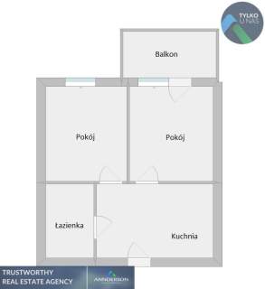 Centrum, 32.6 m2, 2 pokoje, balkon, parking,