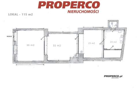 Lokal 115 m2 handlowo-usługowy, Sienkiewicza