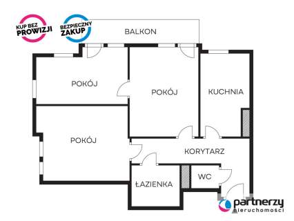 Sopot, 3 pokoje, do wejścia.