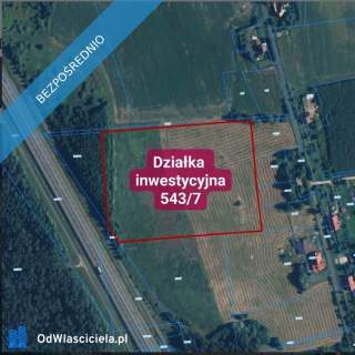 Dzialka inwestycyjna przy S-3. 3 km od Węzeł Myślibórz. Grunt...