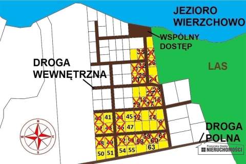 Działki budowlane nad jeziorem Wierzchowo.