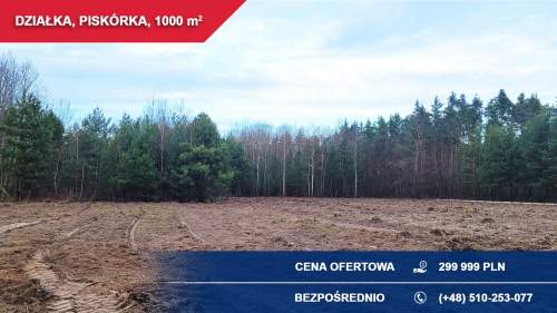 Działka budowlana 1000 m   Piskórka, gm. Prażmów