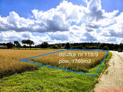 Działka budowlana 1700m2 MPZP Kownaty-Borowe